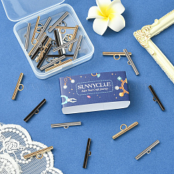 24Pcs 3 Colors Alloy Toggle Clasp Bar&nbsp;FIND-SC0014-54