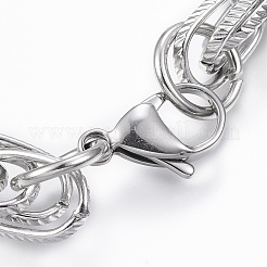 Tarnish Resistant 304 Stainless Steel Rope Chain Bracelets&nbsp;BJEW-K172-10P