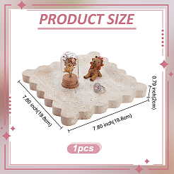 Square Natural Stone Fruit Jewelry Plate&nbsp;ODIS-WH0086-184