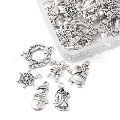 40Pcs 10 Styles Christmas Theme Alloy Pendants&nbsp;FIND-FS0001-50