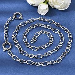 5.5MM 201 Stainless Steel Textured Figaro Chain Necklaces for Unisex&nbsp;NJEW-K302-27P