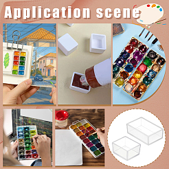 100Pcs 2 Styles Transparent Plastic Empty Watercolor Paint Pans&nbsp;KY-PH0002-24