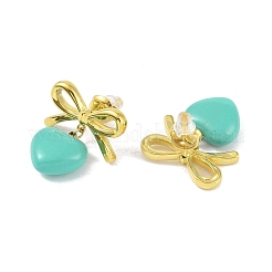 Bowknot 304 Stainless Steel Studs Earrings&nbsp;EJEW-Z047-04G-01