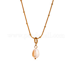 Simple and Elegant Natural Freshwater Pearl Potato Pendant Necklaces&nbsp;TT0391