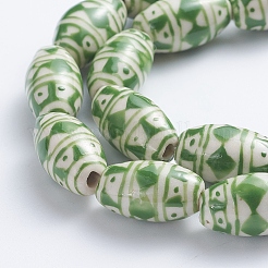 Handmade Printed Porcelain Beads&nbsp;PORC-G004-A02