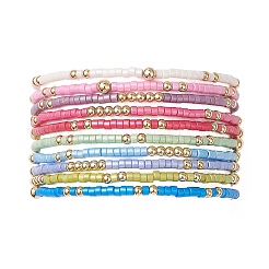 10Pcs Glass Seed Beaded Stretch Bracelets Sets for Women&nbsp;BJEW-MZ00295