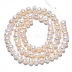 Natural Cultured Freshwater Pearl Beads Strands&nbsp;PEAR-N013-05C
