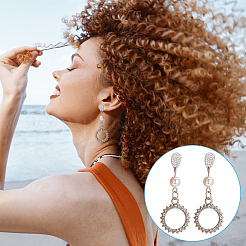 40Pcs 5 Styles 304 Stainless Steel Stud Earring Findings&nbsp;STAS-UN0057-65