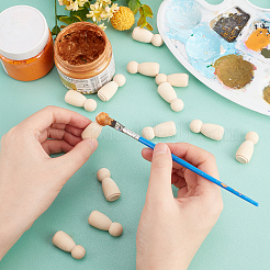 20Pcs DIY Painted Wood Puppet Dolls&nbsp;WOOD-GF0001-70