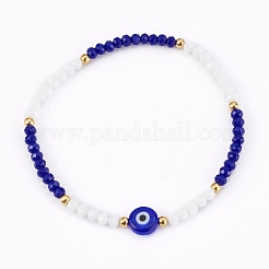 Faceted Glass Beaded Stretch Bracelets&nbsp;BJEW-JB05984