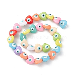 Evil Eye Resin Beads Strands&nbsp;RESI-F040-01