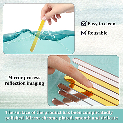 AHADEMAKER 60Pcs 3 Colors Reusable Acrylic Mirror Cakesicle Sticks&nbsp;DIY-GA0004-06