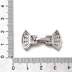 Brass Micro Pave Clear Cubic Zirconia Watch Band Clasps&nbsp;KK-A266-22P