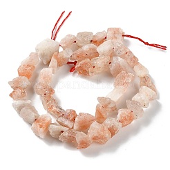 Raw Rough Synthetic Strawberry Quartz Beads Strands&nbsp;G-B065-C23