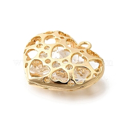 Brass with Cubic Zirconia Pendants&nbsp;KK-E792-30G-02