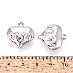 304 Stainless Steel Heart Pendants&nbsp;STAS-T067-43P