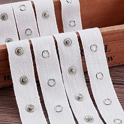 Clasps and Eye Cotton Tape Trim&nbsp;DIY-WH0304-236B
