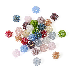 36Pcs 12 Colors Handmade Glass Woven Beads&nbsp;WOVE-TA0001-08