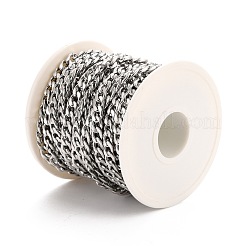 Tarnish Resistant 304 Stainless Steel Cuban Link Chains&nbsp;CHS-K016-02A-P