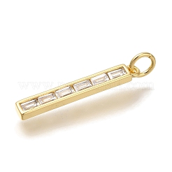 Rack Plating Brass Micro Pave Cubic Zirconia Pendants&nbsp;KK-I720-48G