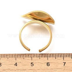 Irregular Geometric 304 Stainless Steel Open Cuff Rings for Women&nbsp;RJEW-R012-02G