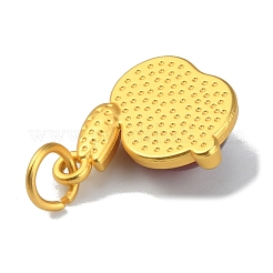 Rabbit Glass Charms&nbsp;GLAA-WH0030-09B