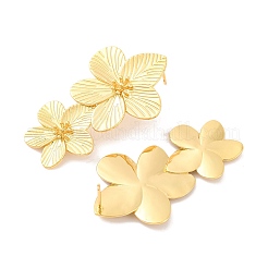Brass Clear Cubic Zirconia Stud Earrings for Women&nbsp;EJEW-U015-08G