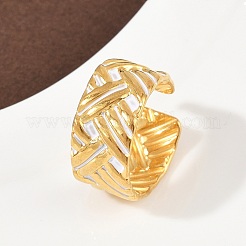 304 Stainless Steel Adjustable Enamel Cuff Rings for Women&nbsp;LS-RJEW-A074-06G