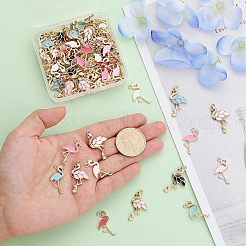 72Pcs 9 Styles Alloy Enamel Pendants&nbsp;ENAM-CA0001-39