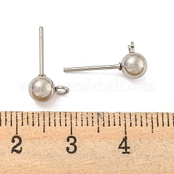Non-Tarnish 304 Stainless Steel Stud Earring Findings&nbsp;LS-STAS-O004-10C-P