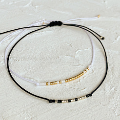 2Pcs Minimalist Glass Seed Bead Braided Bead Bracelets&nbsp;VR4504-1
