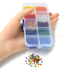 100G 10 Colors 8/0 Glass Seed Beads&nbsp;SEED-YW0002-40