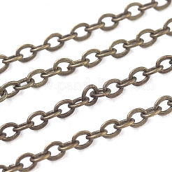 Brass Coated Iron Flat Cable Chains&nbsp;CH-CJC0001-04AB