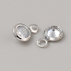 Brass Micro Pave Cubic Zirconia Charms&nbsp;FIND-WH0148-051P