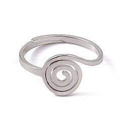 Non-Tarnish 201 Stainless Steel Vortex Adjustable Ring for Women&nbsp;RJEW-C045-07P