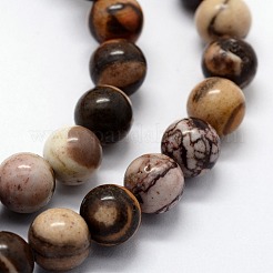 Natural Zebra Jasper Beads Strands&nbsp;X-G-I199-10-6mm