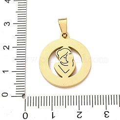 Mother's Day 304 Stainless Steel Enamel Pendants&nbsp;STAS-F368-02B-G
