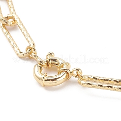 Brass Paperclip Chain Necklace & Bracelet & Anklet & Dangle Earring Jewelry Sets&nbsp;SJEW-JS01184