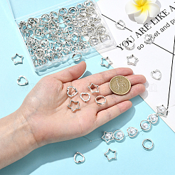 120Pcs 4 Styles Alloy Bead Frame&nbsp;FIND-SP0004-15