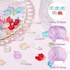 120Pcs 10 Colors Transparent Glass Beads&nbsp;GLAA-DC0001-36