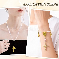 80Pcs 6 Styles Religion Cross & Oval with Virgin Mary Tibetan Style Alloy Pendants & Chandelier Component Links Findings Kits&nbsp;FIND-SZ0019-52
