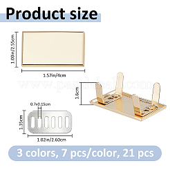 21 Bags Alloy Blank Rectangle Label Tags&nbsp;FIND-FH0017-72D