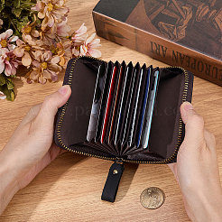 Rectangle Leather Credit Card Wallets for Women Men&nbsp;AJEW-WH20001-31C