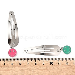 Alloy Enamel Charm & Iron Snap Hair Clips&nbsp;PHAR-JH00146