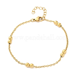 304 Stainless Steel Cable Chain Bracelets for Women&nbsp;BJEW-C094-07G