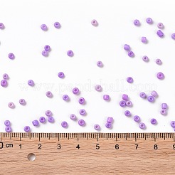 8/0 Baking Paint Glass Round Seed Beads&nbsp;SEED-XCP0001-09