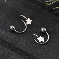 304 Stainless Steel Spiral Cartilage Earrings&nbsp;AJEW-A062-04P-02