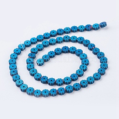 PVD Vacuum Plating Electroplate Non-magnetic Synthetic Hematite Beads Strands&nbsp;G-F534-K04