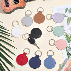 10Pcs PU Leather Keychains&nbsp;KEYC-CL0001-34C