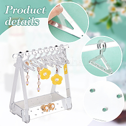 1 Set Coat Hanger Shaped Acrylic Earring Display Stands&nbsp;EDIS-PH0001-90C
